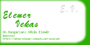 elemer vekas business card